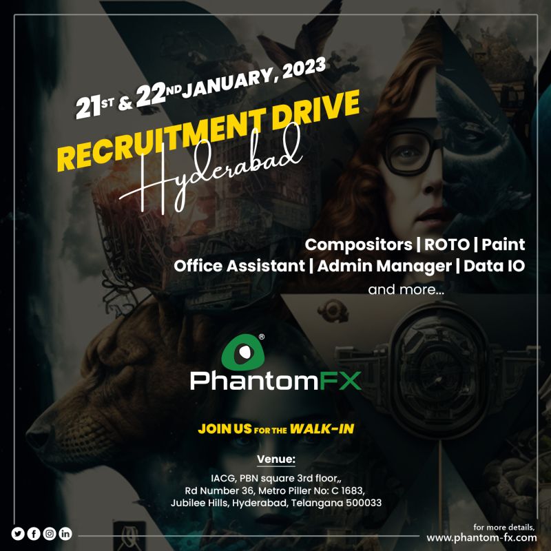 PhantomFX’s Walk-in job Recruitment Drive at Hyderabad